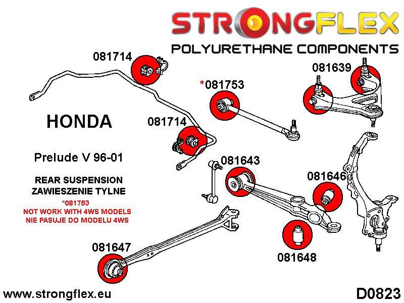 086223A: Rear suspension polyurethane bush kit SPORT