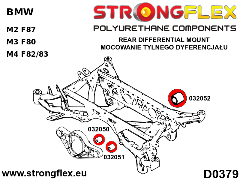 032051A: Rear diff mount - front bush SPORT