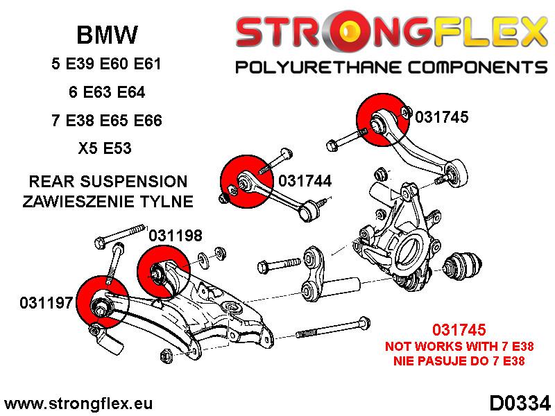 036092A: Rear suspension bush kit SPORT