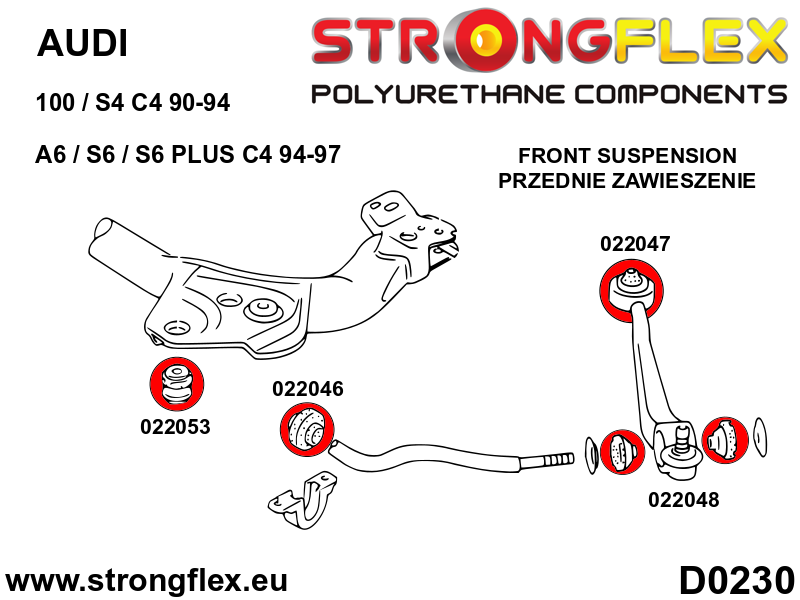 026276A: Suspension bush kit SPORT