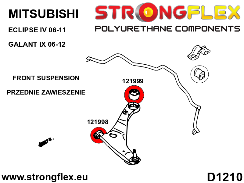 121999A: Front control arm – rear bush SPORT