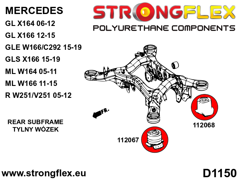 112067A: Rear crossmember – front bush SPORT