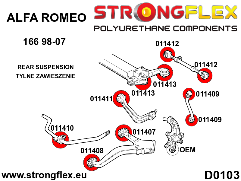 011413A: Rear subframe bush SPORT