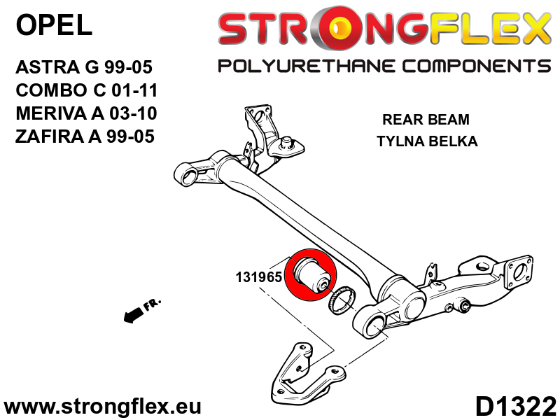 131965A: Rear beam bush SPORT