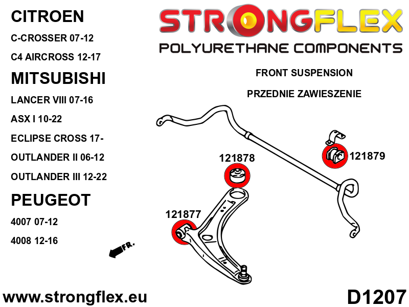 126148B: Full suspension polyurethane bush kit