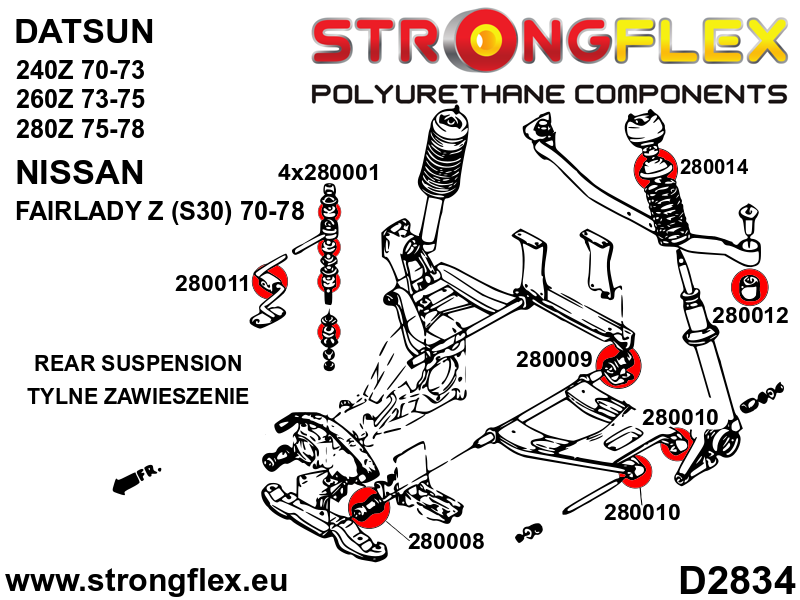 286206B: Rear suspension bush kit