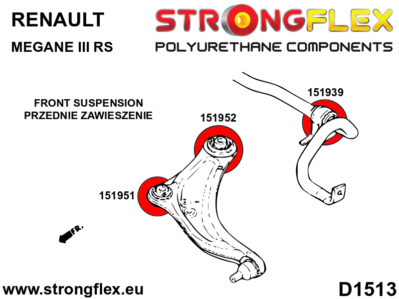 151952A: Front control arm – rear bush SPORT