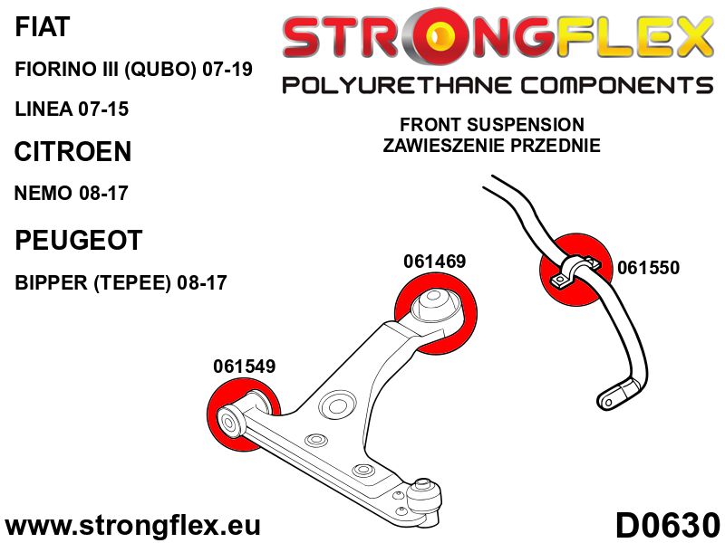 061550A: Front anti roll bar bush SPORT