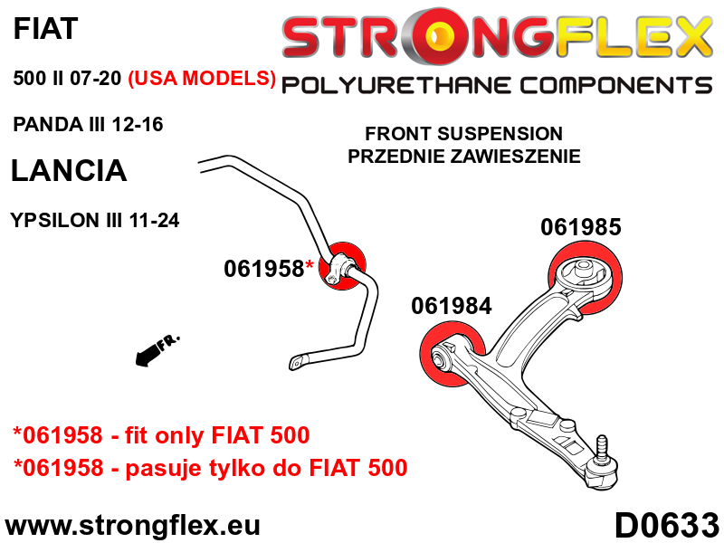 061984B: Front control arm – front bush