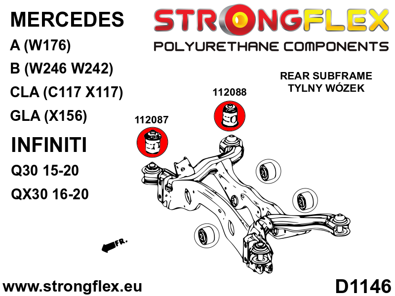 112087B: Rear subframe – front bush