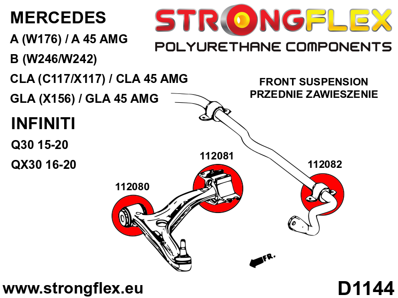 116291A: Full suspension polyurethane bush kit SPORT