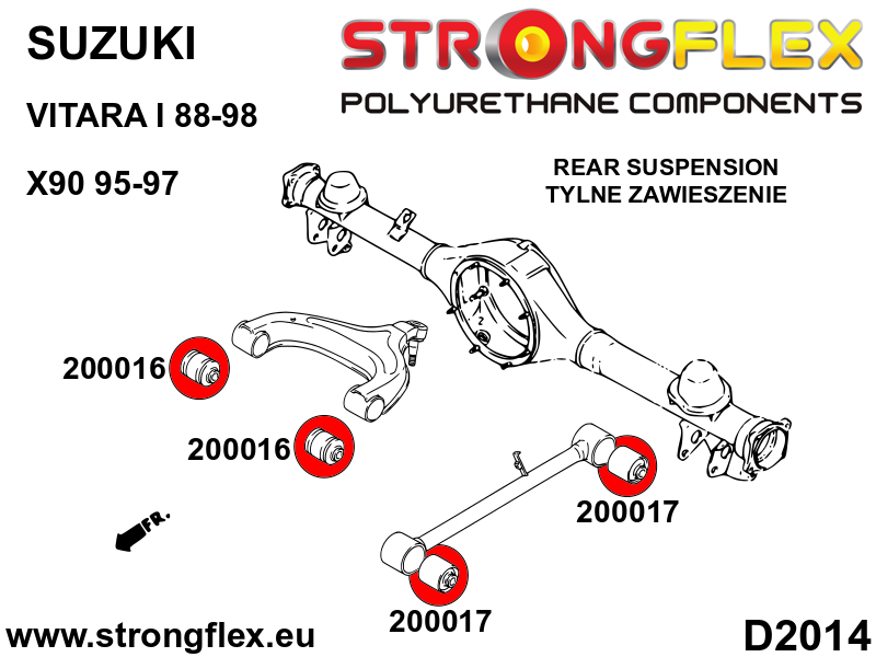 200016A: Rear center wishbone bush "Sergeant" SPORT