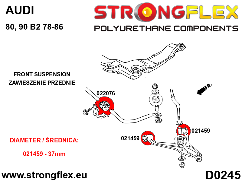 026283B: Front suspension bush kit