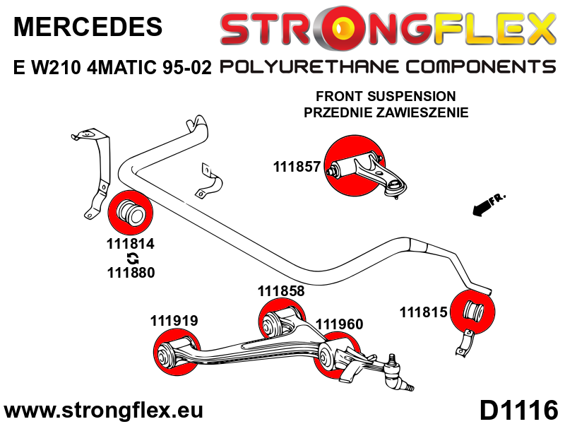 116299B: Front suspension bush kit