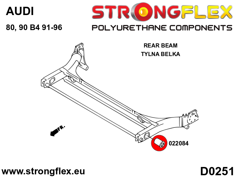 022084A: Rear beam bush SPORT