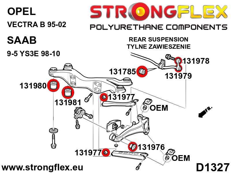 131978B: Rear anti roll bar link bush