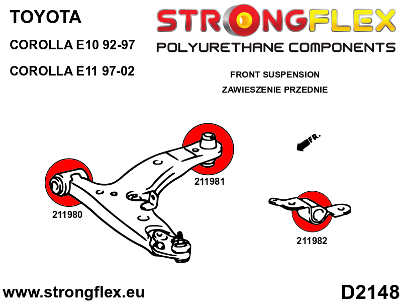 216293A: Full suspension bush kit SPORT