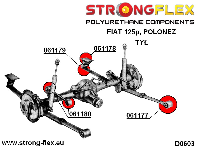 061178A: Rear shackle leaf spring – upper bush SPORT