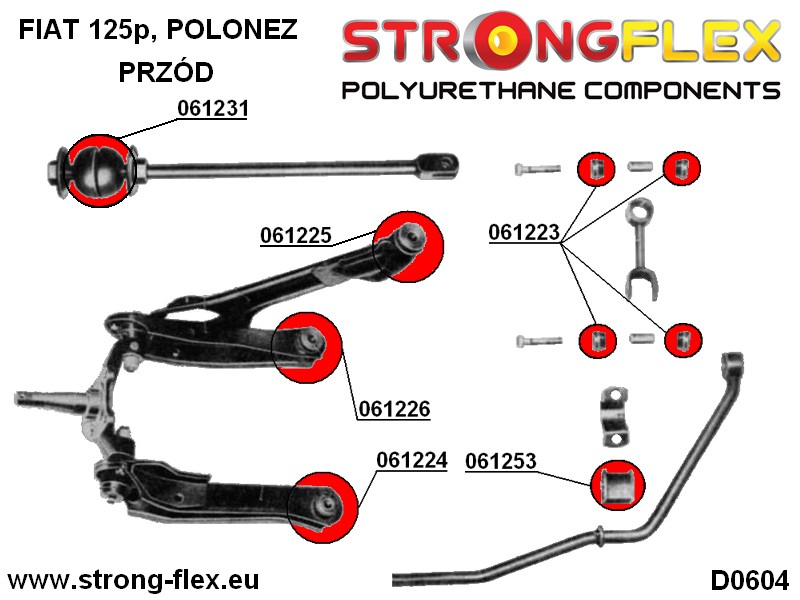 061223B: Front anti roll end link bush