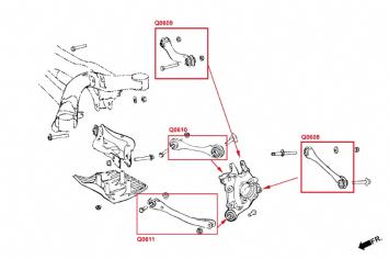 Achter spoorstang verstelbaar G20-G43 incl Z4 en Supra