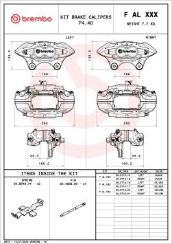 BMW M performance voor 4-pots remklauw (Brembo) 370/380mm