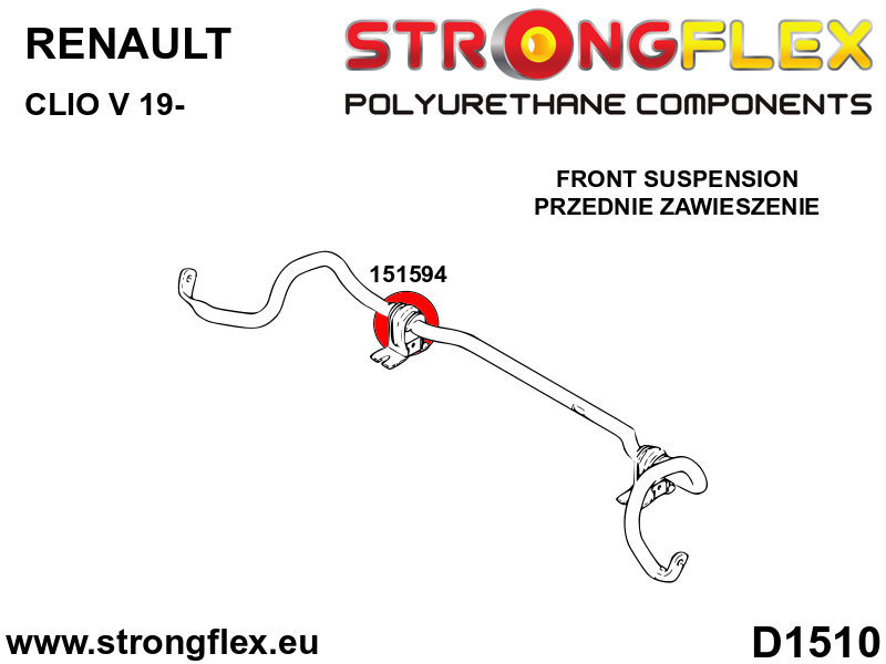 151594A: Front anti roll bar bush SPORT