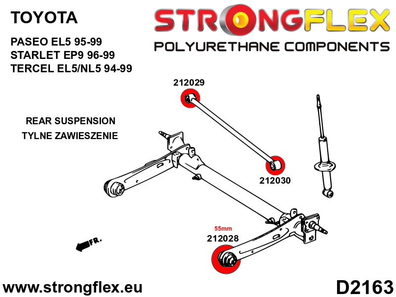 212028A: Rear beam bush 55mm SPORT