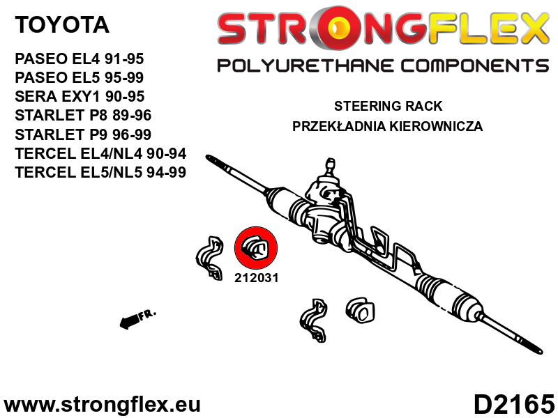 212031A: Steering rack bush SPORT