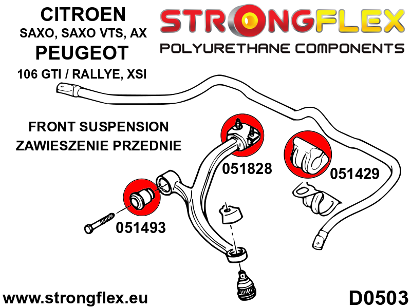 056006A: Full suspension bush kit SPORT