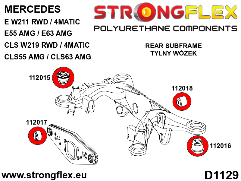 116284A: Full suspension polyurethane bush kit AMG SPORT