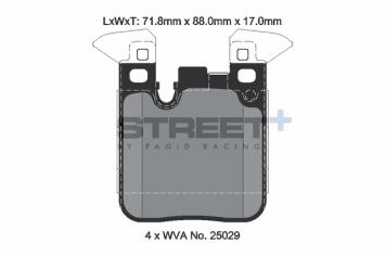 Pagid street+ remblokken BMW brembo 2-pots sport (F20-F87) achter