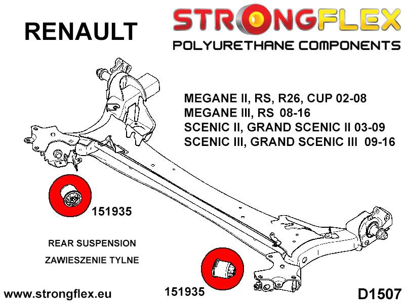 156087A: Front suspension and ream beam bush kit SPORT