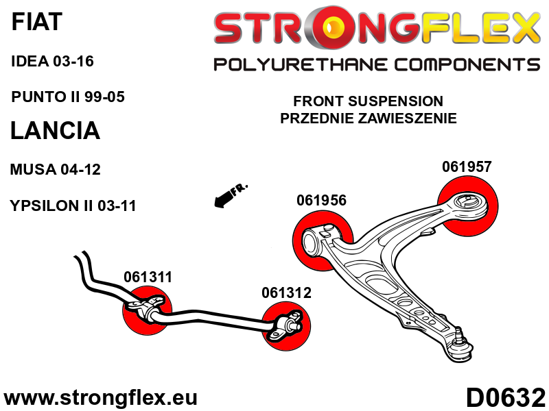 066079B: Front suspension bush kit