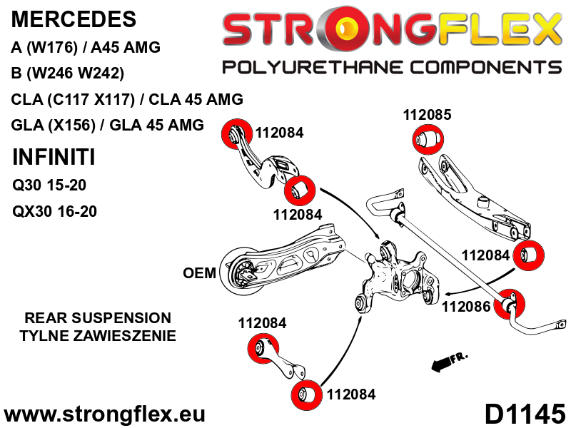 116291A: Full suspension polyurethane bush kit SPORT