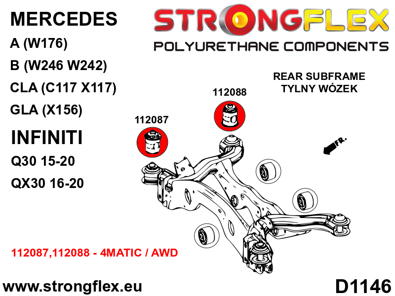 116291A: Full suspension polyurethane bush kit SPORT