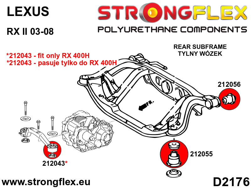 212055A: Rear subframe - front bush SPORT