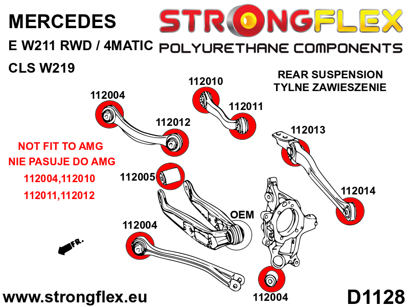 116294A: Full suspension polyurethane bush kit SPORT