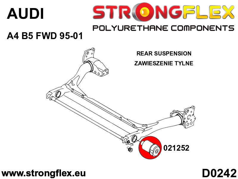 026278B: Front suspension and ream beam bush kit