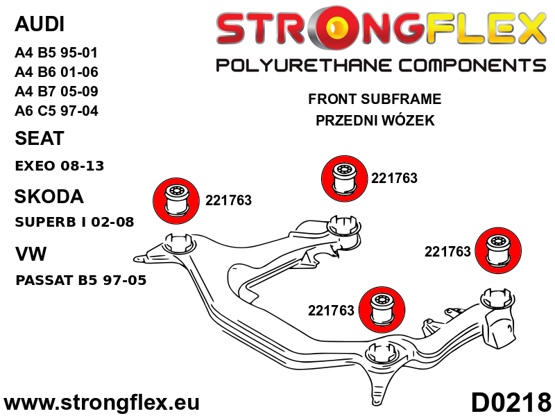 026279A: Full suspension bush kit SPORT