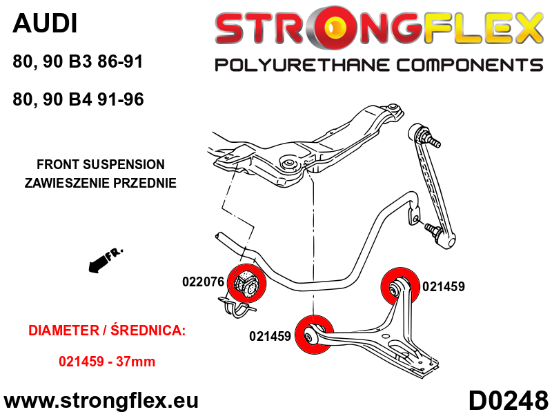 026283B: Front suspension bush kit