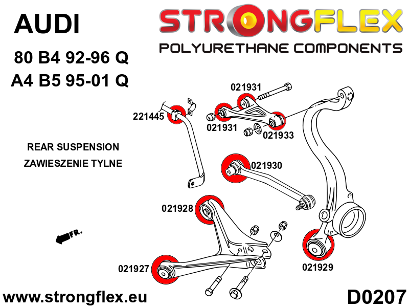 026287A: Full suspension polyurethane bush kit SPORT