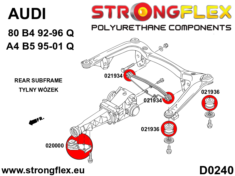 026287A: Full suspension polyurethane bush kit SPORT