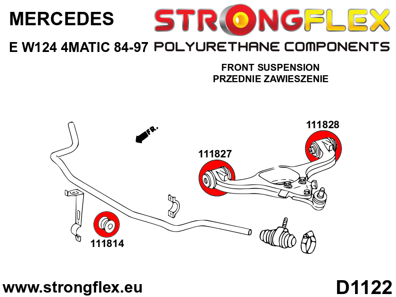 116296A: Front suspension bush kit SPORT