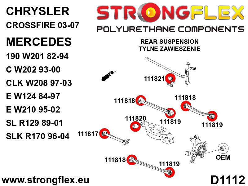 116297A: Full suspension polyurethane bush kit SPORT