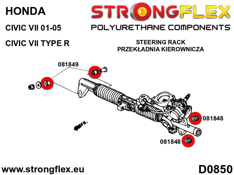 081848A: Steering rack bush SPORT