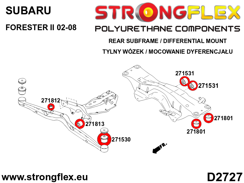 271813A: Differential Member - front bush SPORT