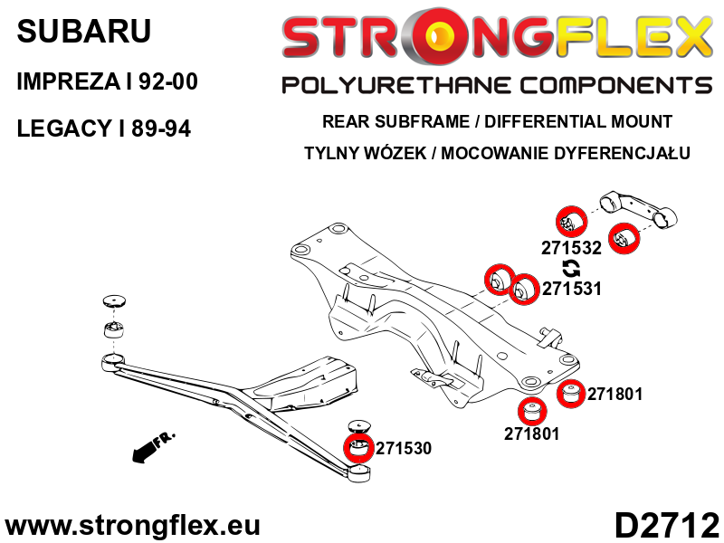 276249A: Full suspension polyurethane bush kit SPORT