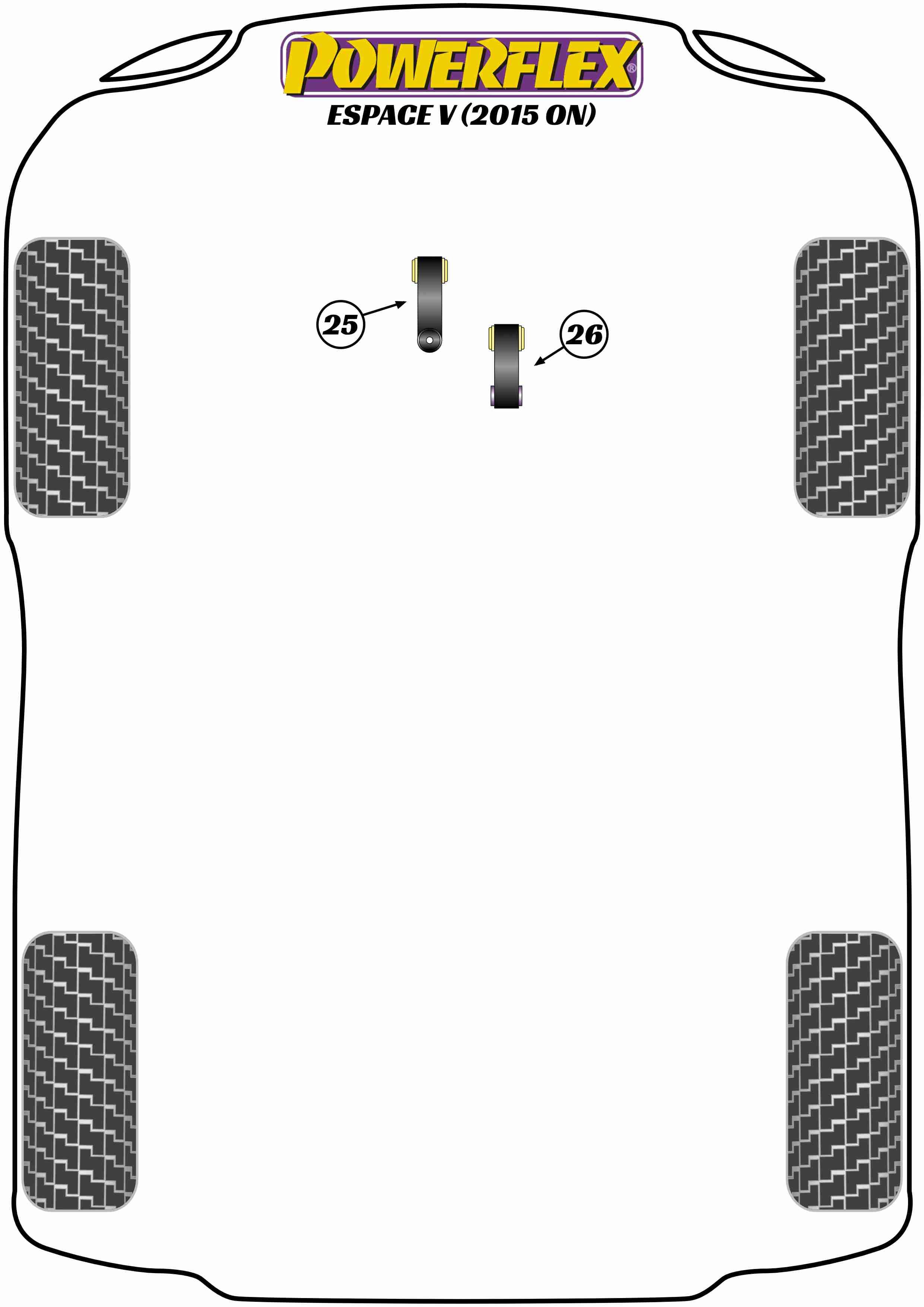 Upper Engine Torque Mount - Fast Road/Track Espace V, Megane Models, Scenic Models, Talisman, road