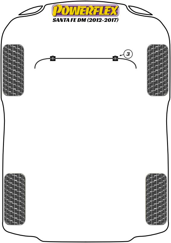 Achterste onderste draagarmbus Santa Fe Models, Tucson / iX35 Models, Sorento XM & UM (2009 - 2020), Sportage Models, straat