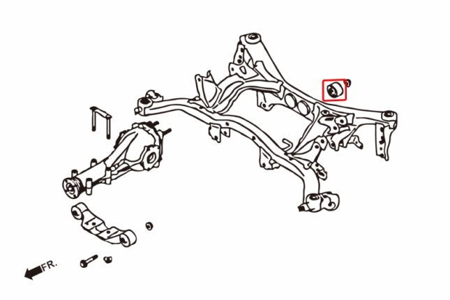 IMPREZA GD / GR / GV LEGACY / BL / BP / BM / BRachter DIFFERENTIEEL TO SUBFRAME bus(hard rubber) 2PCS / SET